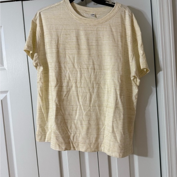 Old Navy Light Yellow striped Tee - Picture 1 of 3